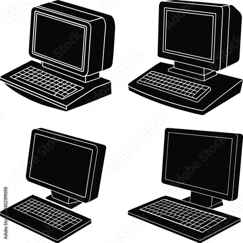 Personal Computer silhouette vector