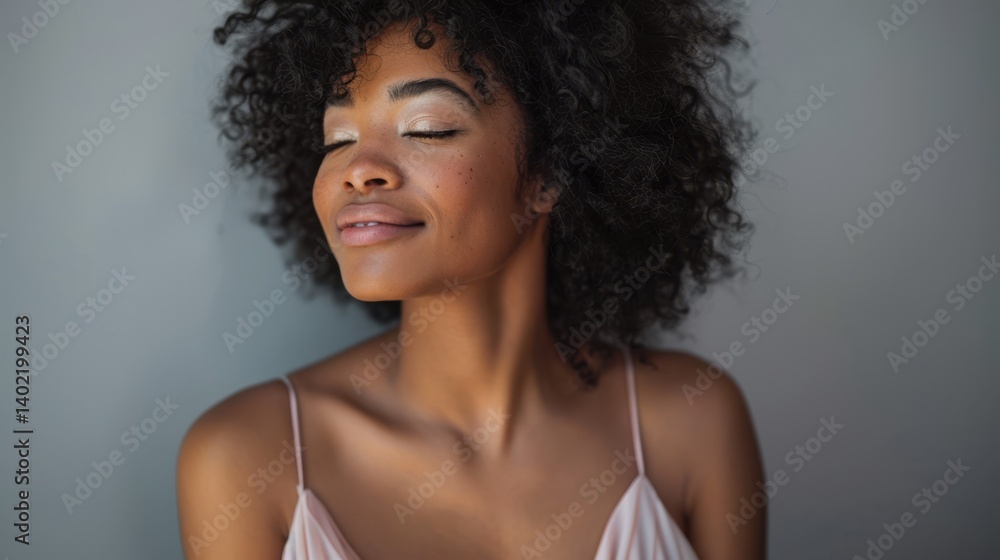 The Woman's Blissful Expression. The Woman's Blissful Expression.
