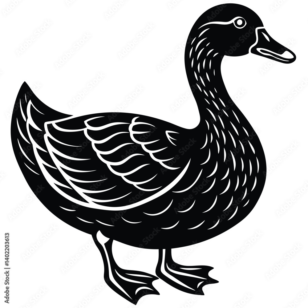 Fototapeta premium peking duck silhouette