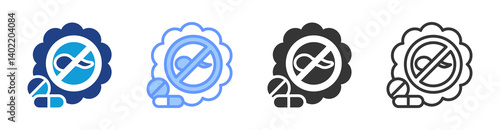 Birth Control icon set multiple style collection