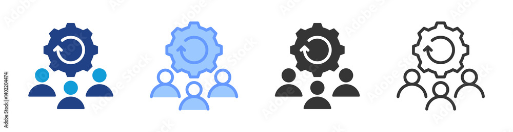 Population Redistribution icon set multiple style collection Population Redistribution icon set multiple style collection