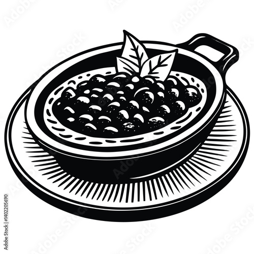 chili con carne silhouette