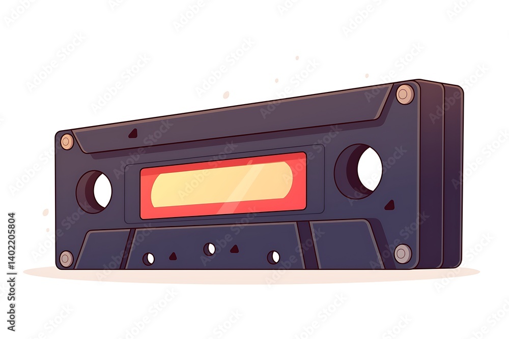 Fototapeta premium Retro Cassette Tape Illustration