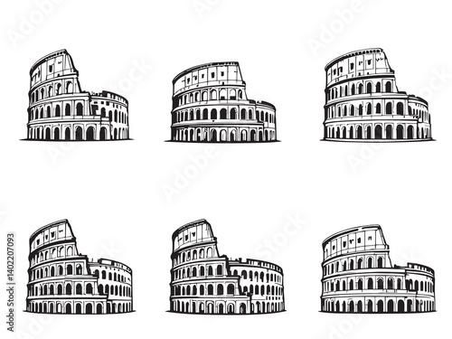 CN Tower Clear Line Drawing Set