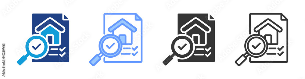 Home Inspection icon set multiple style collection Home Inspection icon set multiple style collection