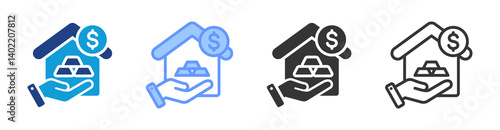 Asset icon set multiple style collection