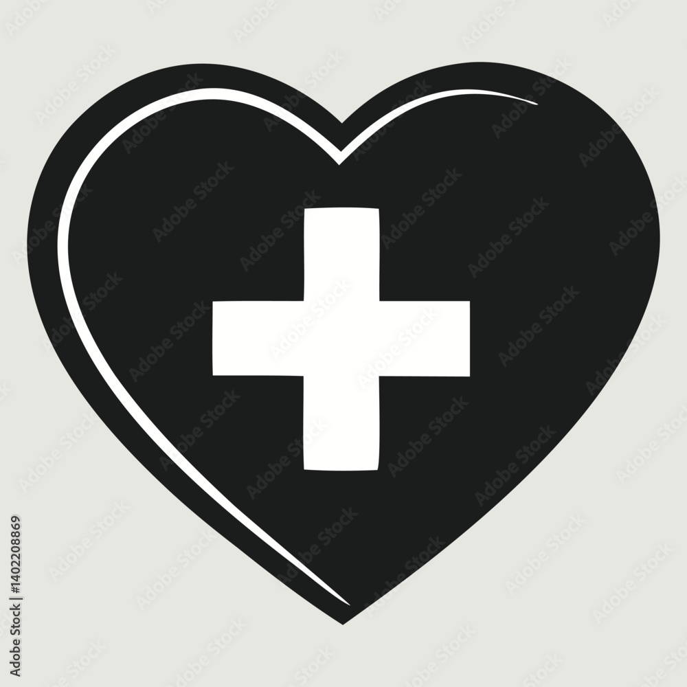 Obraz premium heart and cross