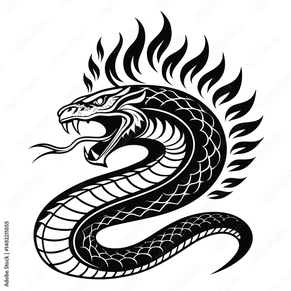 Fototapeta premium dragon tattoo vector