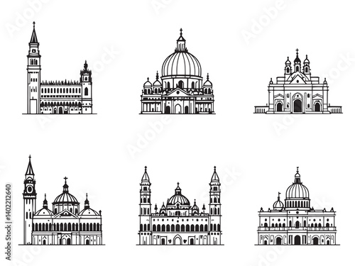 Dancing House Unique Line Art