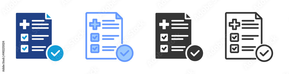 Health Assessment icon set multiple style collection Health Assessment icon set multiple style collection