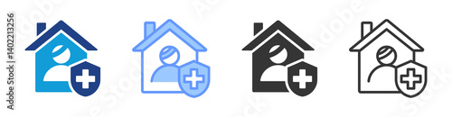 Outpatient Care icon set multiple style collection