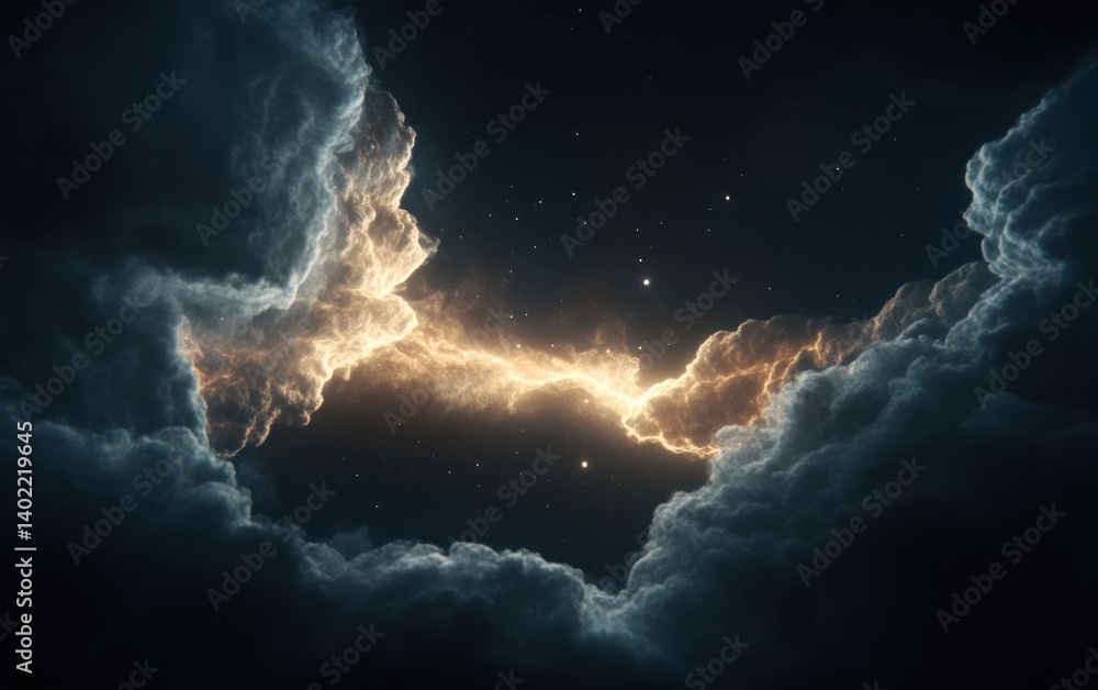Cosmic Energy Burst Through Dark Clouds Cosmic Energy Burst Through Dark Clouds