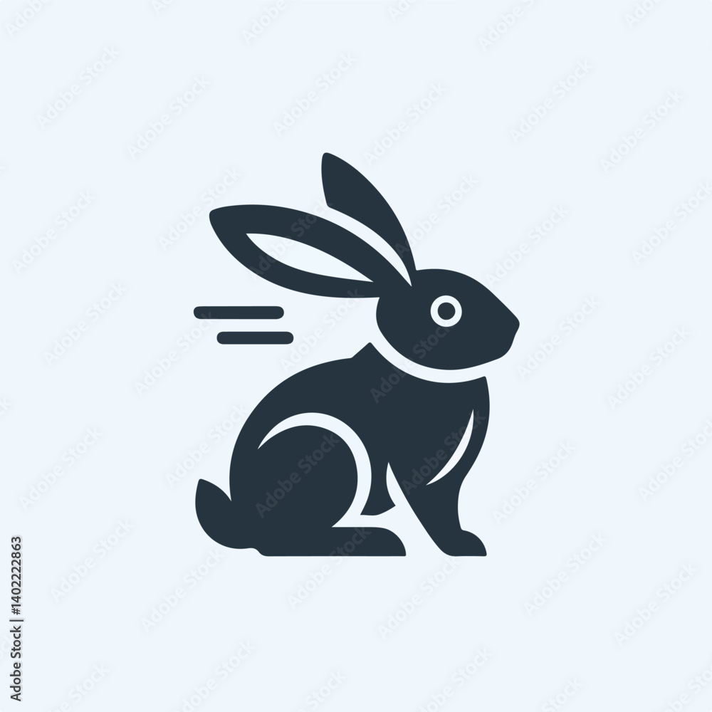 Obraz premium rabbit logo vector