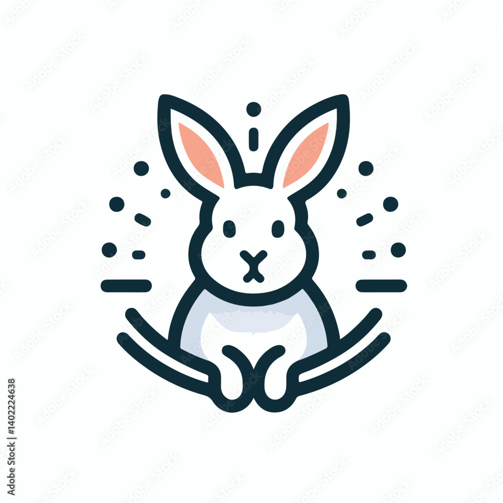 Obraz premium rabbit logo vector