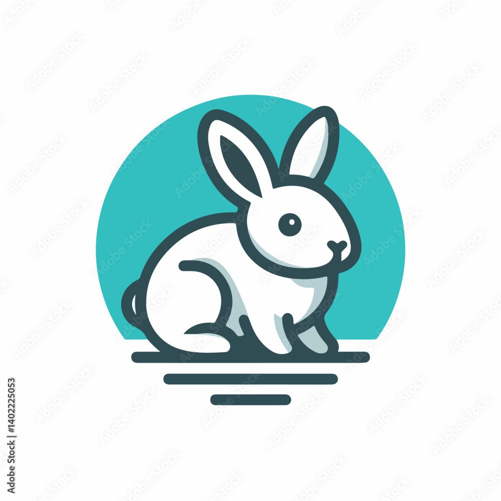 Obraz premium rabbit logo vector