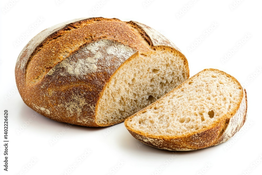 Freshly baked sourdough loaf Freshly baked sourdough loaf