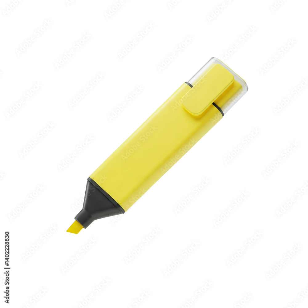highlighter marker on solid white background highlighter marker on solid white background
