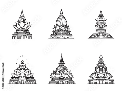 Kremlin Palace Black Line Art