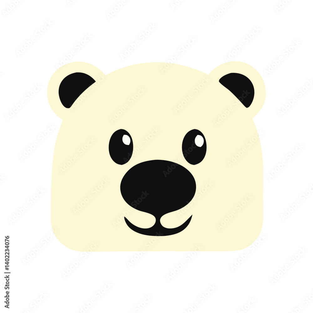 Cute baby panda cartoon vector illustration, a fun animal character with a smile Cute baby panda cartoon vector illustration, a fun animal character with a smile