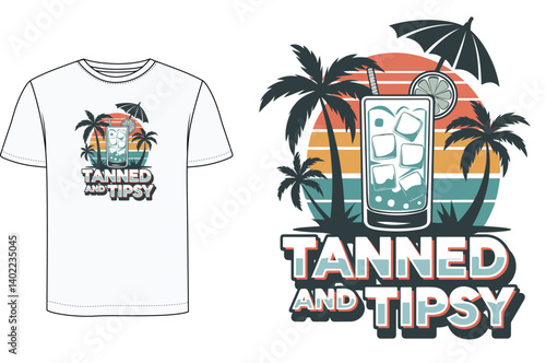 Summer Drinks T Shirt Design