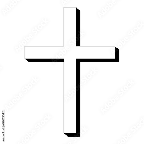 Shadowed Christian Cross, S...