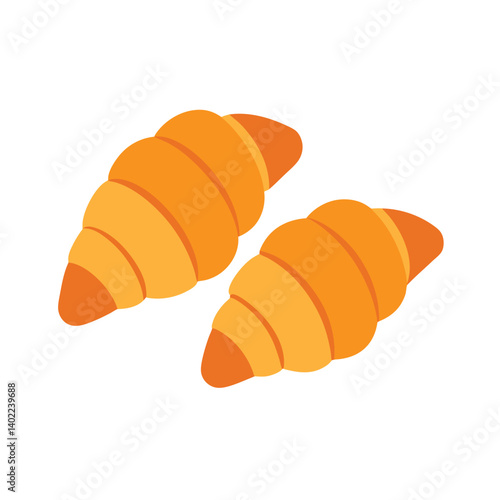  Testy croissant vector art illustration 
