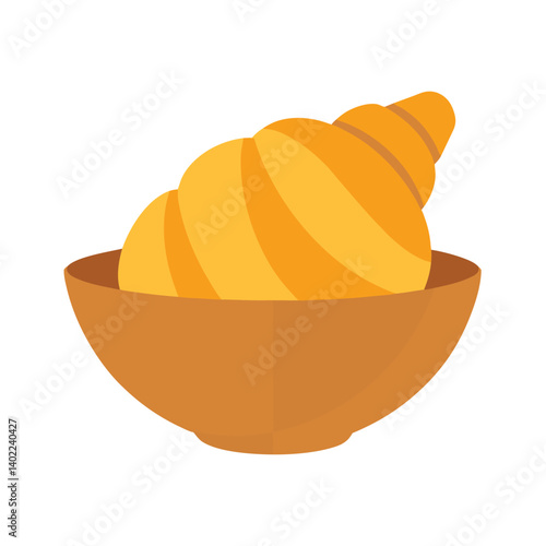  Testy croissant vector art illustration 