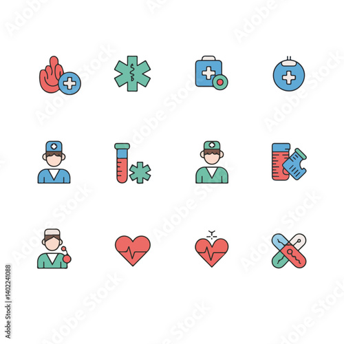 medical icons set