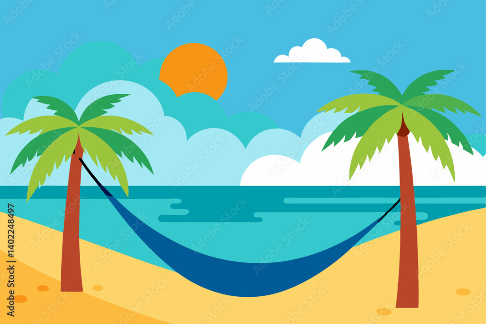 tropical beach vector illustration tropical beach vector illustration