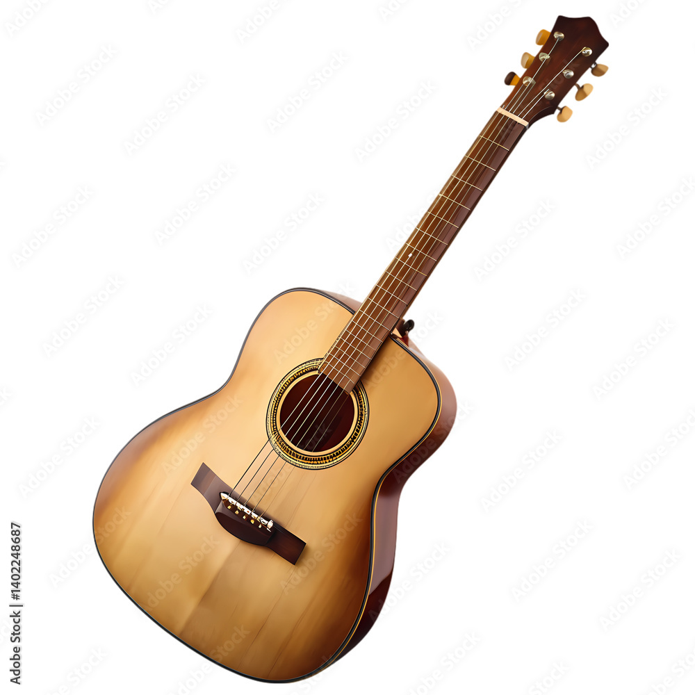 Obraz premium Acoustic Guitar Images Stock Photos on transparent background