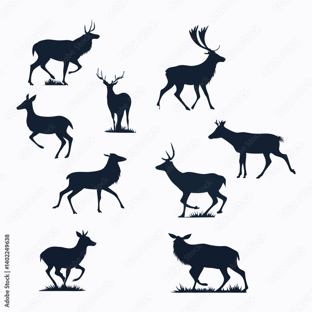 Fototapeta premium wild animals silhouette