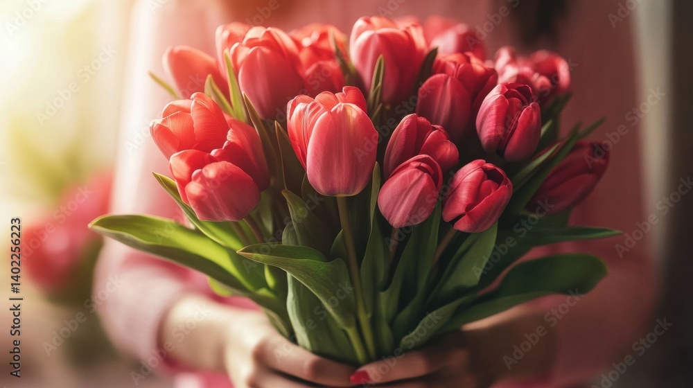 A heartwarming illustration captures the essence of Mother's Day. Beautiful flowers. A heartwarming illustration captures the essence of Mother's Day. Beautiful flowers.
