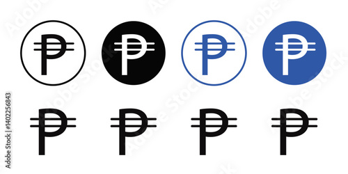 Cuba peso icon Flat art illustration in outline