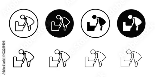 Nausea icon Flat art illustration in outline