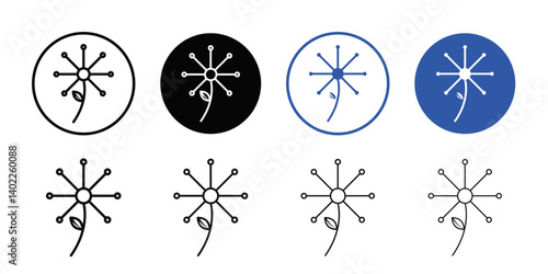 Pollen icon Flat art illustration in outline