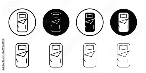 Sleeping bag icon Flat art illustration in outline