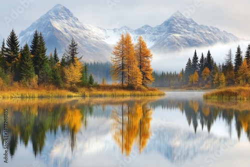 Serene Autumn Reflection Grand Teton Mountains Mirrored in the Calm River