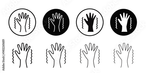Trembling icon Flat art illustration in outline