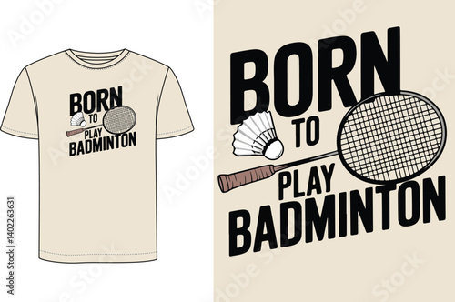 Badminton T Shirt Design