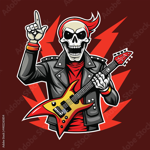 rock star with guitar