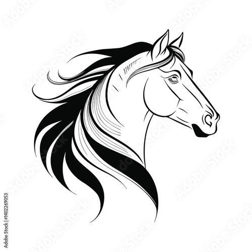 Wallpaper Mural horse vector illustration Torontodigital.ca