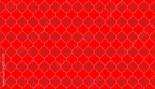 Bright red Moroccan pattern for elegant decorations