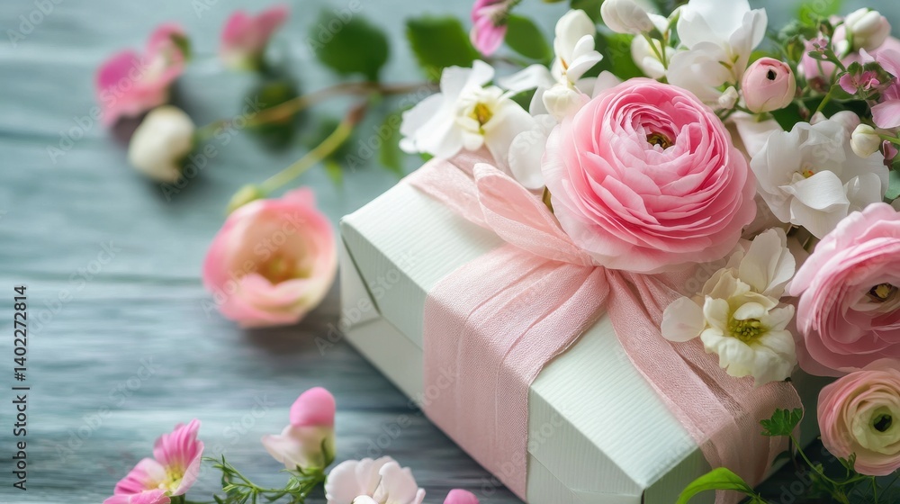 A rustic wooden surface serves as the backdrop for a charming arrangement of pink tulips. A rustic wooden surface serves as the backdrop for a charming arrangement of pink tulips.