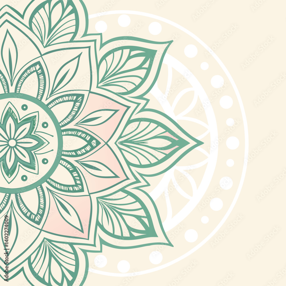 Fototapeta premium Mandala Pattern Stencil doodles sketch