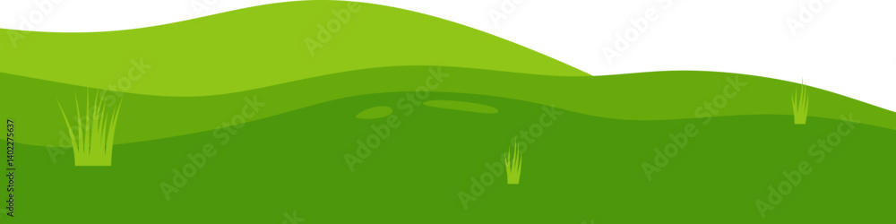 Fototapeta premium Green Field Illustration