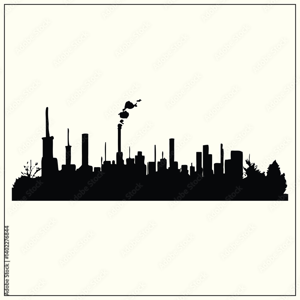 Silhouette of Environment, Green Earth Silhouette of Environment, Green Earth