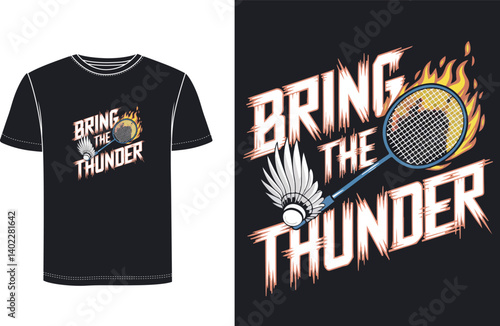 Badminton T Shirt Design