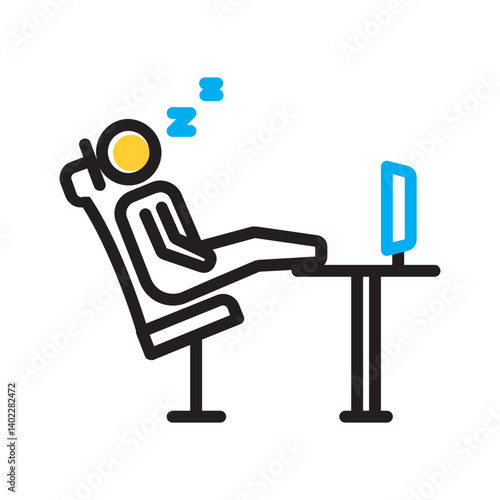 Vector multi color icon for Relaxing
