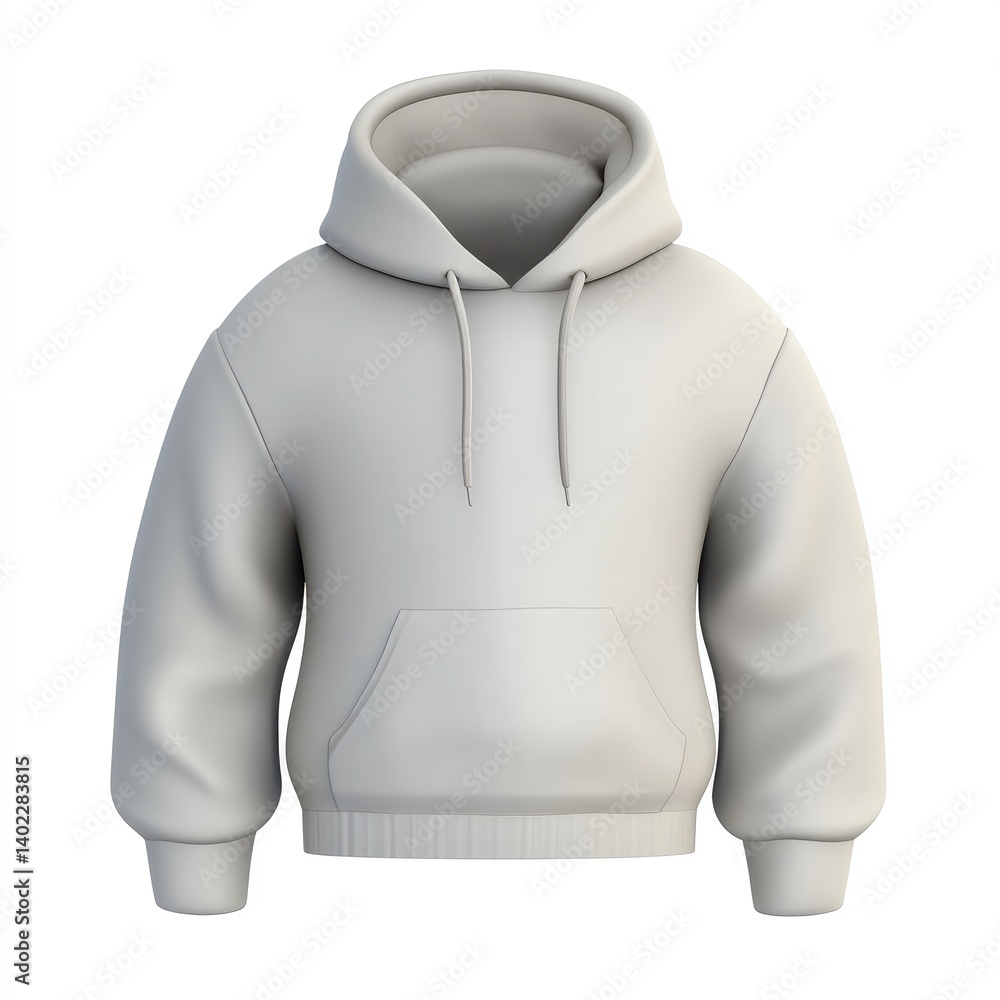 Blank light gray hoodie