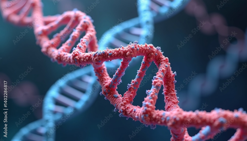 Dna helix enlarged model in bright colors and spots. Dna helix enlarged model in bright colors and spots.